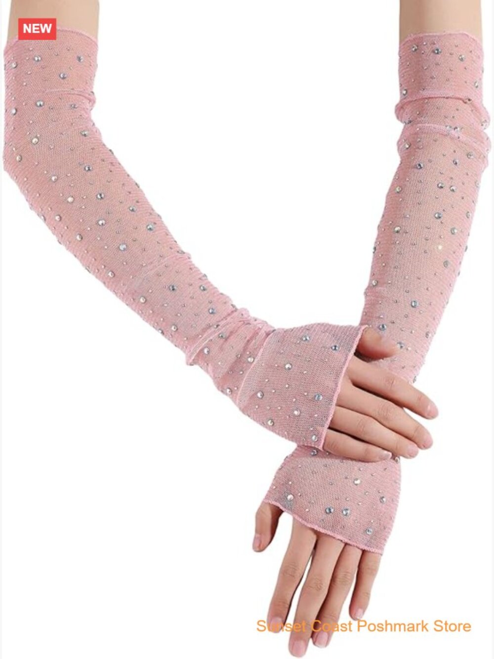 Vintage Sheer Lace Fingerless Gloves Elbow Length Arm Sleeves Mittens
